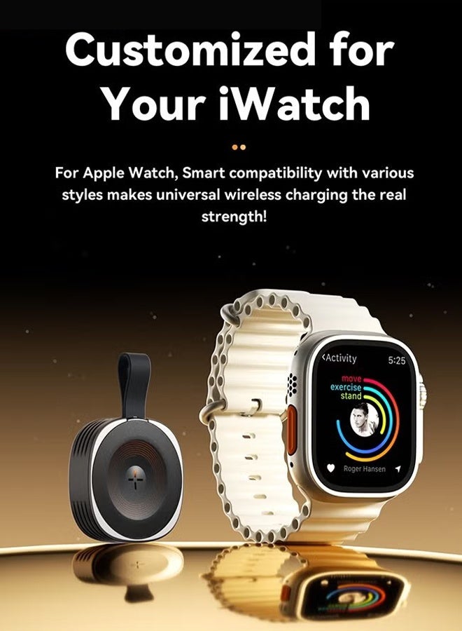 ESSAGER Magnetic Wireless Charger for Portable Apple Watch, Light Weight Magnetic Quick Charge, Compatible with All Apple Watch Models - Image 4