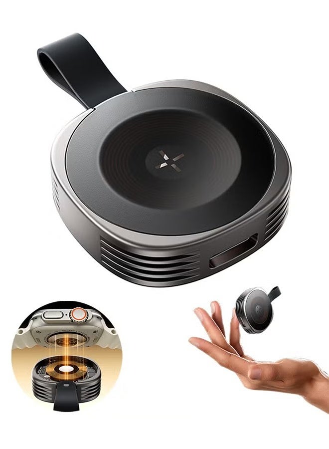 ESSAGER Magnetic Wireless Charger for Portable Apple Watch, Light Weight Magnetic Quick Charge, Compatible with All Apple Watch Models - Image 1