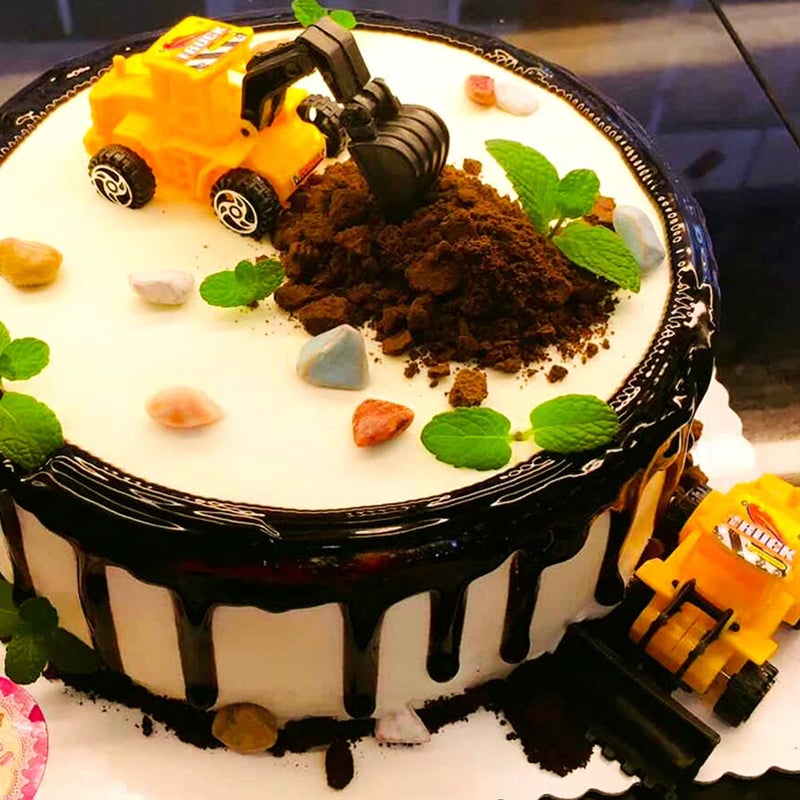 Nevperish 18 PCS Construction Cake Toppers Vehicles Cake Decoration Set Excavator Tower Crane Cupcake Topper Traffic and Road Sign Decor Happy Birthday Party Supplies Favors - Image 5