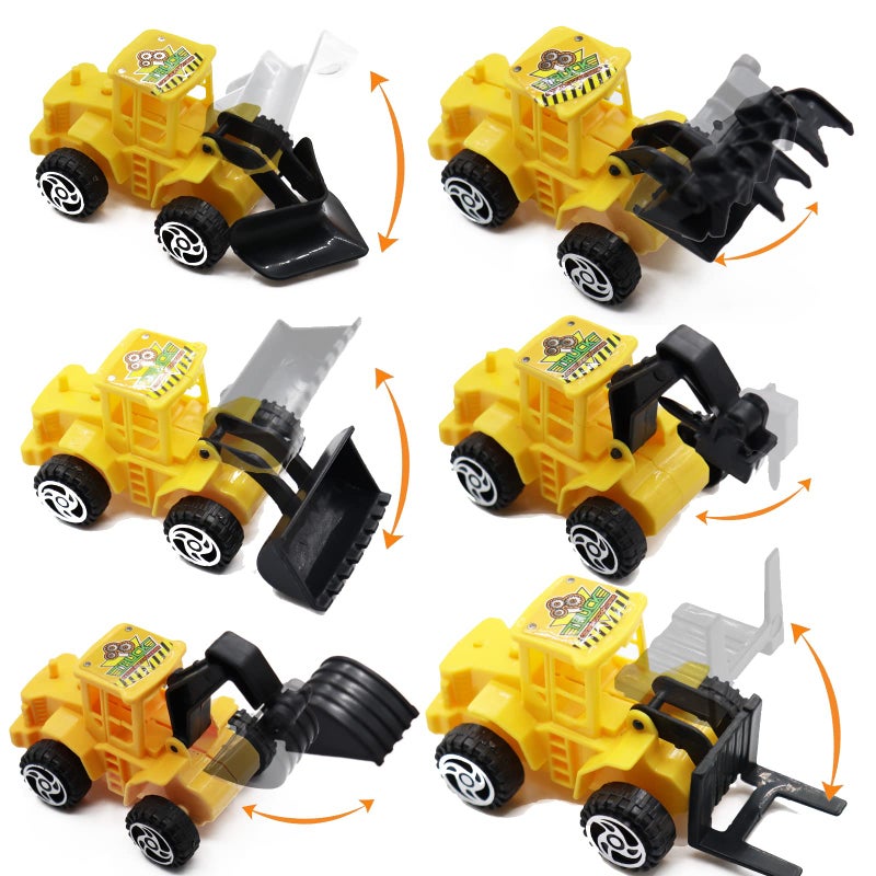 Nevperish 18 PCS Construction Cake Toppers Vehicles Cake Decoration Set Excavator Tower Crane Cupcake Topper Traffic and Road Sign Decor Happy Birthday Party Supplies Favors - Image 3