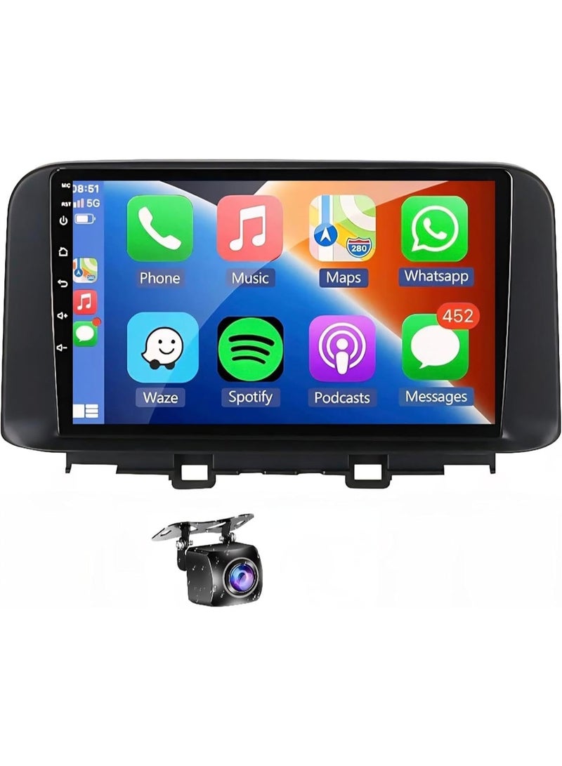 SHEZA STAR Android Car Stereo for Hyundai Kona Encino 2017-2019 4GB RAM 32GB ROM Support Carplay, M-Link Wi-Fi BT, Radio GPS, 9 Inch IPS Touch Screen with AHD Camera Included - Image 1