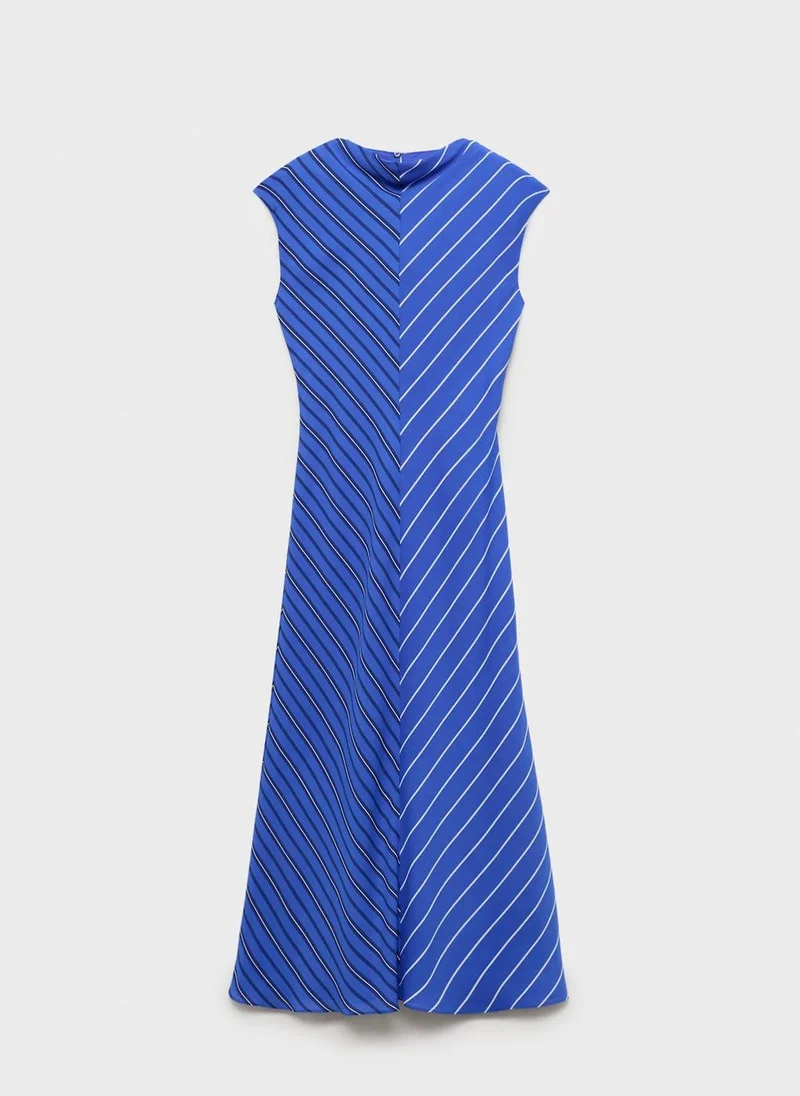 MANGO Striped Sleeveless Dress