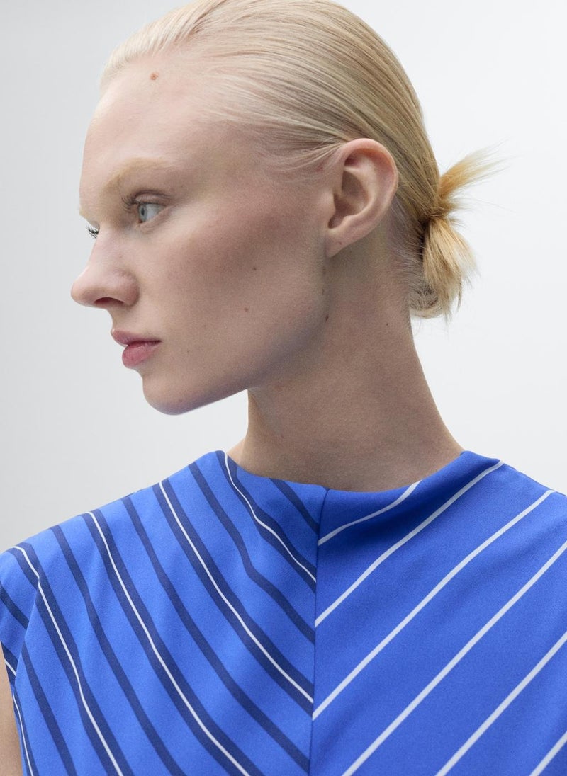 MANGO - Combined Striped Flared Dress - Image 1