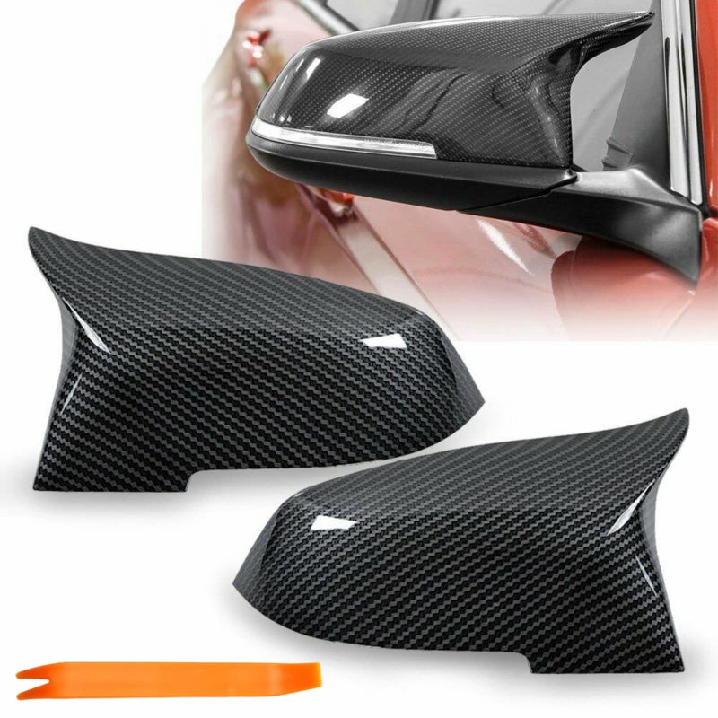 M Sport Car Side Mirror Caps for 20132018 BMW 5 6 7 Series F10 F07 F18 F11 F06 F12 F13 F02 520i 528i 535i 640i 650i Facelift Models Exterior Carbon Fiber Accessories Replacement Tuning Parts 1 Pair