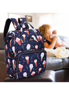 THE CLOWNFISH Baby On Board Series Multipurpose Diaper Bag;Backpack;Nappy Bag;Handbag;Maternity Bag For Baby Essentials With Bottle Organizer & Tissues Dispensing Pocket In Polyester (Navy Blue)  - Image 3