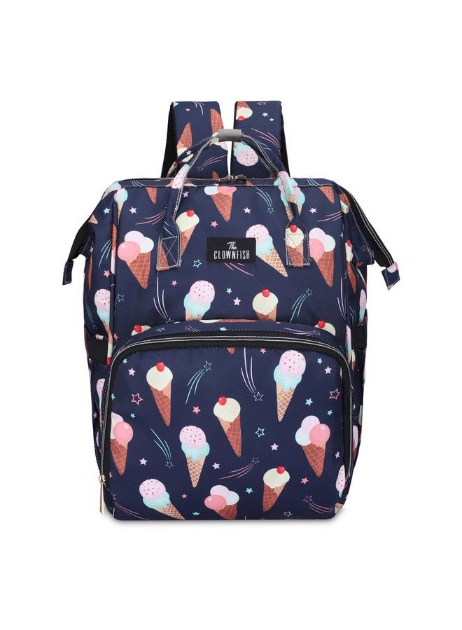 THE CLOWNFISH Baby On Board Series Multipurpose Diaper Bag;Backpack;Nappy Bag;Handbag;Maternity Bag For Baby Essentials With Bottle Organizer & Tissues Dispensing Pocket In Polyester (Navy Blue)  - Image 2