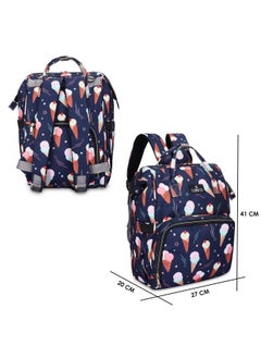 THE CLOWNFISH Baby On Board Series Multipurpose Diaper Bag;Backpack;Nappy Bag;Handbag;Maternity Bag For Baby Essentials With Bottle Organizer & Tissues Dispensing Pocket In Polyester (Navy Blue)  - Image 4