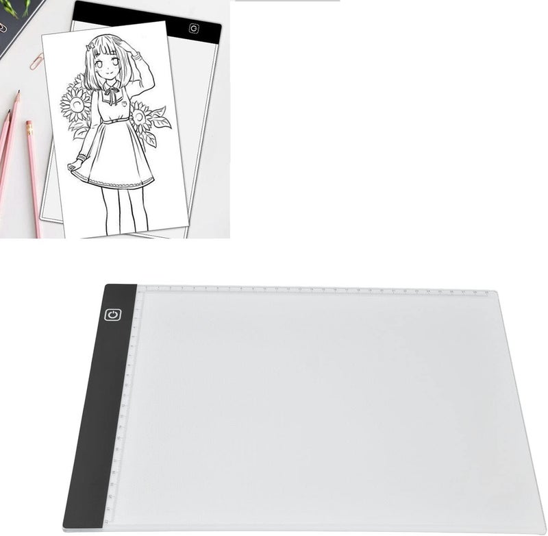 FTVOGUE A4 Copy Board, Touch Drawing Board with 3 Levels Dimming LED Light, USB Power Supply for Artists and Designers, Clear Painting Environment - Image 4