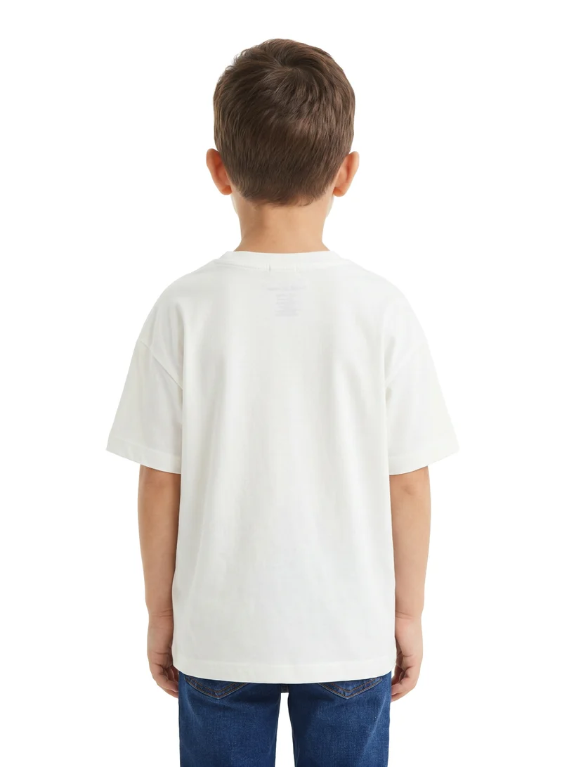 ديزني Disney Mickey Mouse, Goofy & Donald Duck Graphic T-Shirt for Kids | Take It Easy Character Print Casual Tee