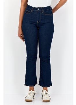 ESPRIT Women Regular Fit Plain Straight Leg Jeans, Blue  - Image 1