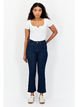 ESPRIT Women Regular Fit Plain Straight Leg Jeans, Blue  - Image 4