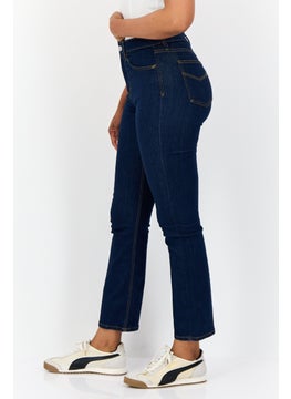 ESPRIT Women Regular Fit Plain Straight Leg Jeans, Blue  - Image 3