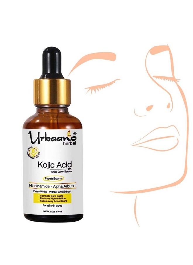 2% Kojic Acid White Glow Face Serum With Alpha Arbutin & Niacinamide For Dark Spots, Pigmentation, Blemishes (Kojic Acid 30Ml) - pzsku/Z7D716ABCCA6ABB1E277BZ/45/_/1735817086/0bc781d0-c958-4f5d-89b1-80d834568e6e