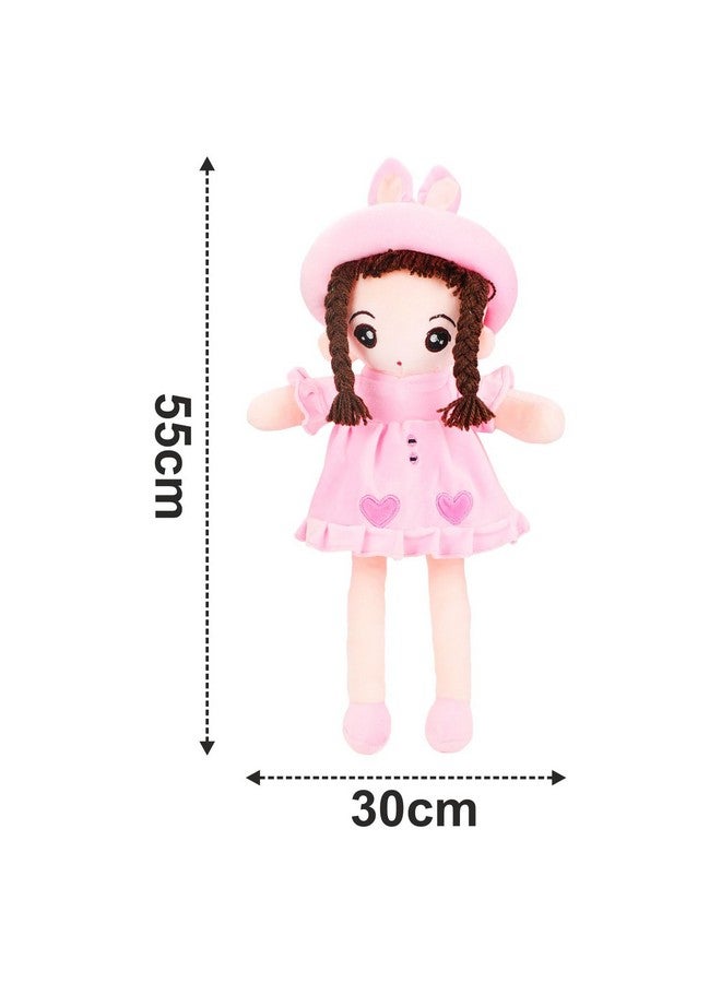 Webby Plush Cute and Huggable Doll Stuffed Toys | Soft Doll | Return Gift for Birthday | Adorable Gift for Toddler and Baby Girls, 55CM (Pink) - Image 4