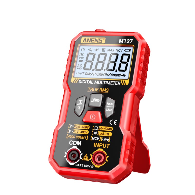 ANENG M127 Smart Multimeter, 4000 Counts AC DC Voltage Tester with NCV Sensing Ohmmeter Zero-Fire Line Detection Multifunctional Electrical Meter Tools - Image 1
