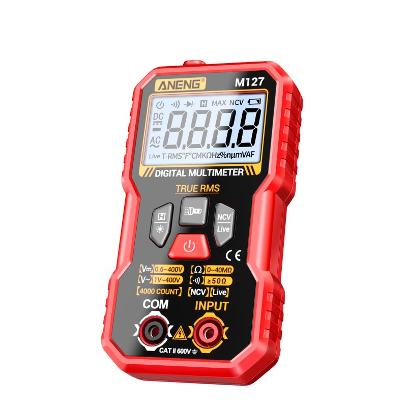 ANENG M127 Smart Multimeter, 4000 Counts AC DC Voltage Tester with NCV Sensing Ohmmeter Zero-Fire Line Detection Multifunctional Electrical Meter Tools - Image 2