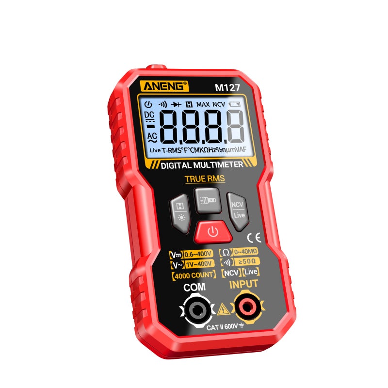 ANENG M127 Smart Multimeter, 4000 Counts AC DC Voltage Tester with NCV Sensing Ohmmeter Zero-Fire Line Detection Multifunctional Electrical Meter Tools - Image 3