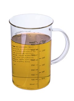 Life Smile Glass Measuring Cup with Insulate Handle - Made of Glass Measuring Pitcher for Kitchen or Restaurant, Easy to Read Measuring Jug (450 milliliter)  - Image 1