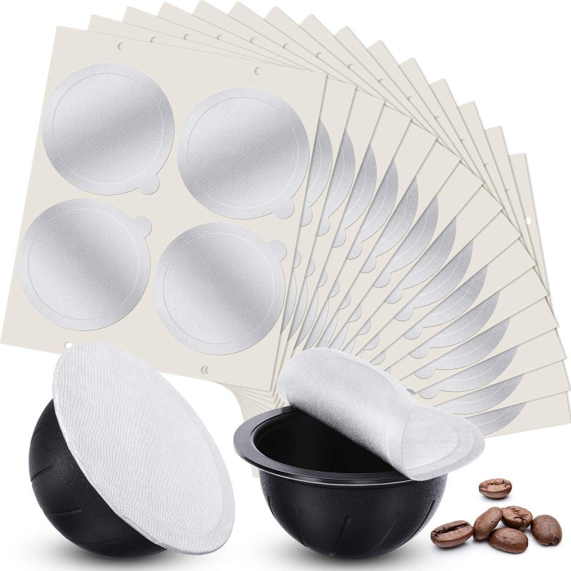 Zonon Zonon Aluminum Foil Lids Seals Compatible with Nespresso Vertuoline Capsules 63 mm Aluminum Foils Lids to Reuse Coffee Pods 150 
