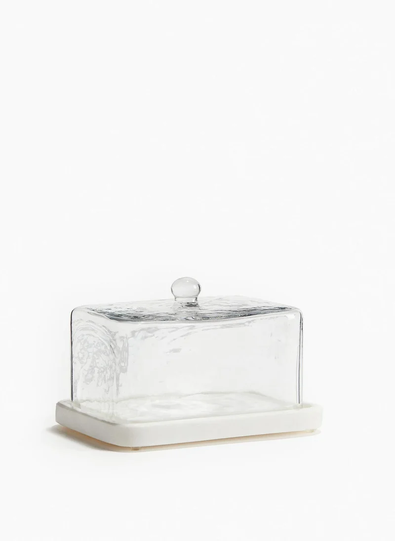 H&M Glass-Cover Butter Dish