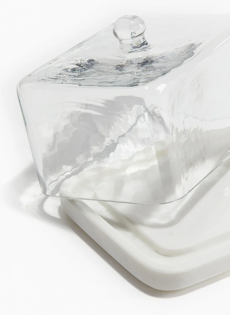 H&M Glass-Cover Butter Dish