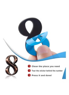 Excefore 3D Mailbox Numbers 0-9 Self-Adhesive 2 Inch Address Number Stickers | Waterproof and Durable | Easy to Install | Ideal for Home, Office, and More (Bronze,10 Pieces)  - Image 2