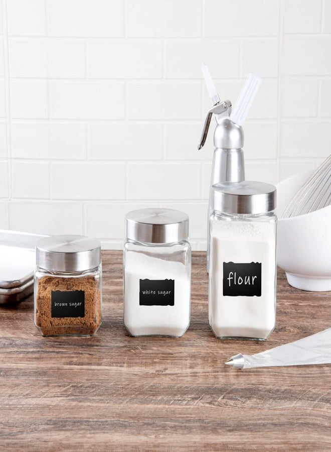 Restaurantware-Vetri Glass Storage Jar Set, 3-Piece Dishwashable Glass Cookie Jars - Airtight Seal, Hot & Cold Friendly, Clear Candy Jars, For Kitchen, Laundry, Or Storage - Image 3