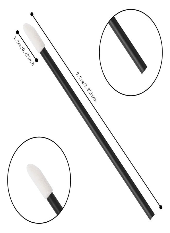 Hyzone Soft Lip Brush For Women Makeup 50 Pcs | Lipstick Brush Eyeshadow Applicator Wand, Lip Gloss Wands, Travel-Friendly Makeup Applicator - Black - Image 2