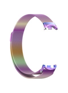 For Mi Band 9 Strap For XiaomiSmart Band8 Magnetic Loop Milanese Metal Wristband-Color:Colorful