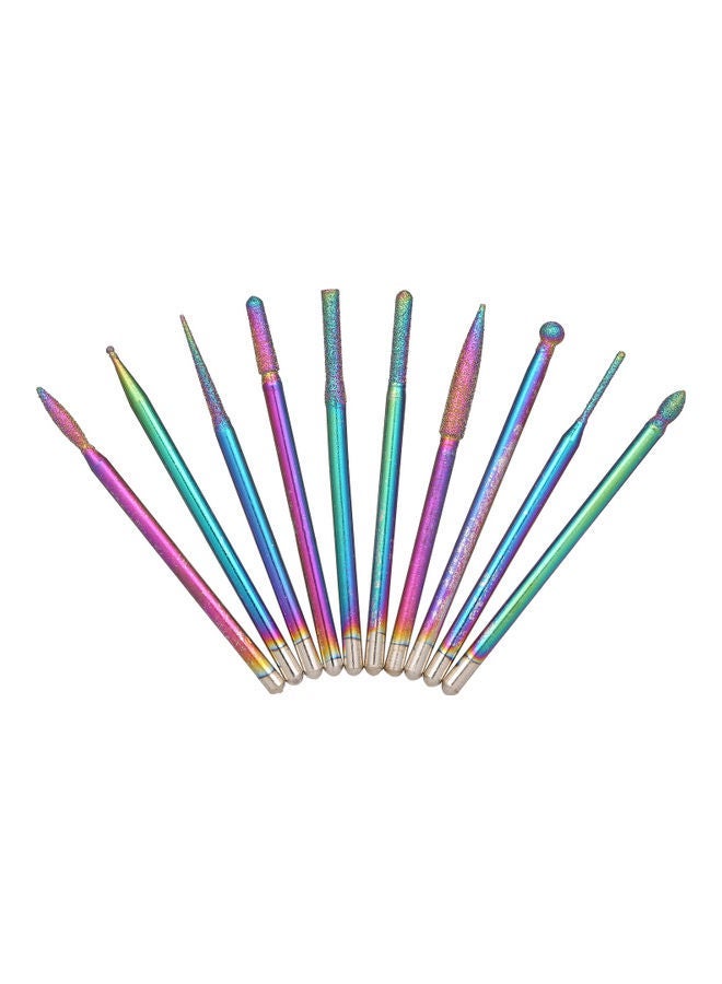 NIBEMINENT 10-Piece Pedicure and Manicure Replacement Nail Drill Bits Set Multicolour 8.3 X 1.1 5.3cm - Image 4