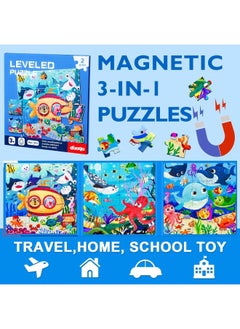 Mumoo Bear Magnetic Puzzles for Kids 3-6,3 in 1 Travel Puzzles Games for Kids Ages 3-5,Magnetic Jigsaw Puzzle Activities Toy for Boys and Girls,Preschool Learning Magnet Toy Gift for Road Trip ﻿ (Ocean World)  - Image 3