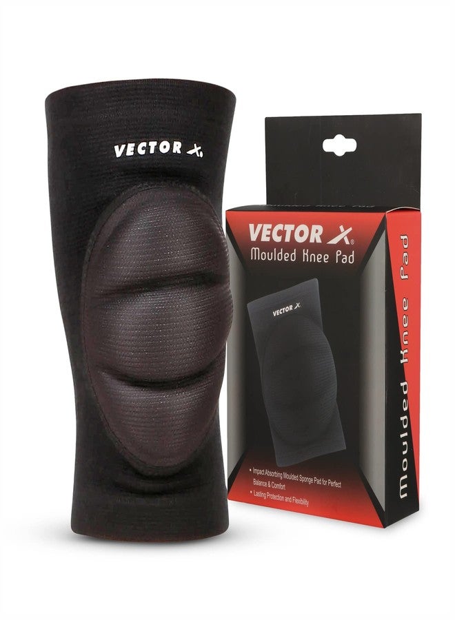 Vector X Knee Support Cap Brace/Sleeves For Sports, Pain Relief, Knee Compression Support, Exercise, Running, Cycling, Workout, Knee Cap Guard For Men And Women (1 Piece In Box)(Black Large) - Image 1