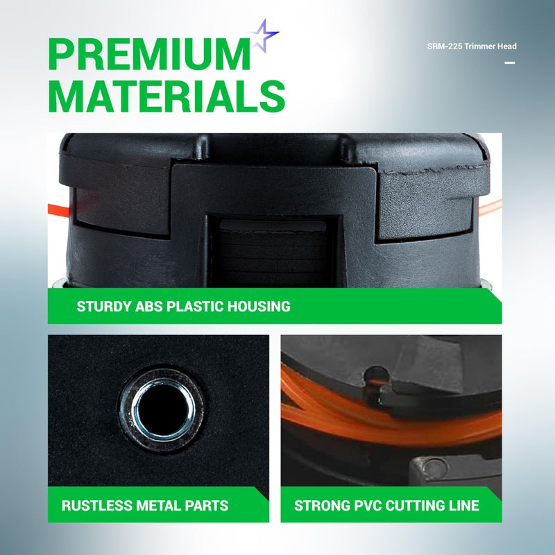 BlueStars Upgraded 2 Pcs SRM-225 String Trimmer Head - Compatible with Speed Feed 400 for Echo Weed Eater SRM 225 SRM210 SRM2100 SRM225 SRM200 SRM230 SRM250 SRM265 Shiandaiwa T195S T220 T222 Trimmer - Image 5