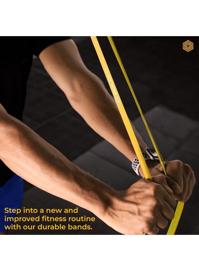 Boldfit Heavy Resistance Band for Exercise & Stretching, Pull Up Band Suitable in Home & Gym Workout, Power Bands for Men & Women. (Yellow 3-7kg Resistances)(Material: Natural Rubber) - Image 3