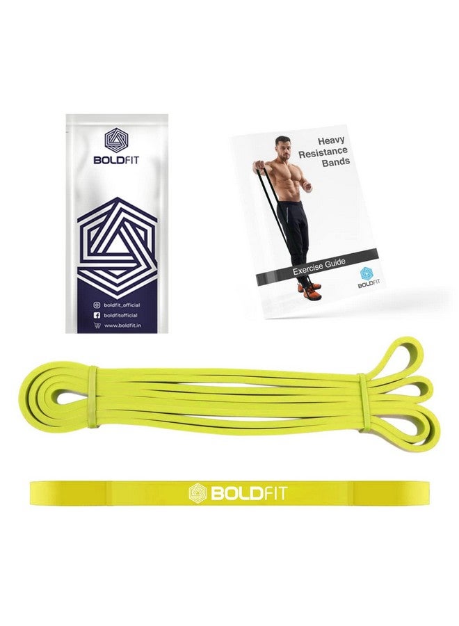 Boldfit Heavy Resistance Band for Exercise & Stretching, Pull Up Band Suitable in Home & Gym Workout, Power Bands for Men & Women. (Yellow 3-7kg Resistances)(Material: Natural Rubber) - Image 1