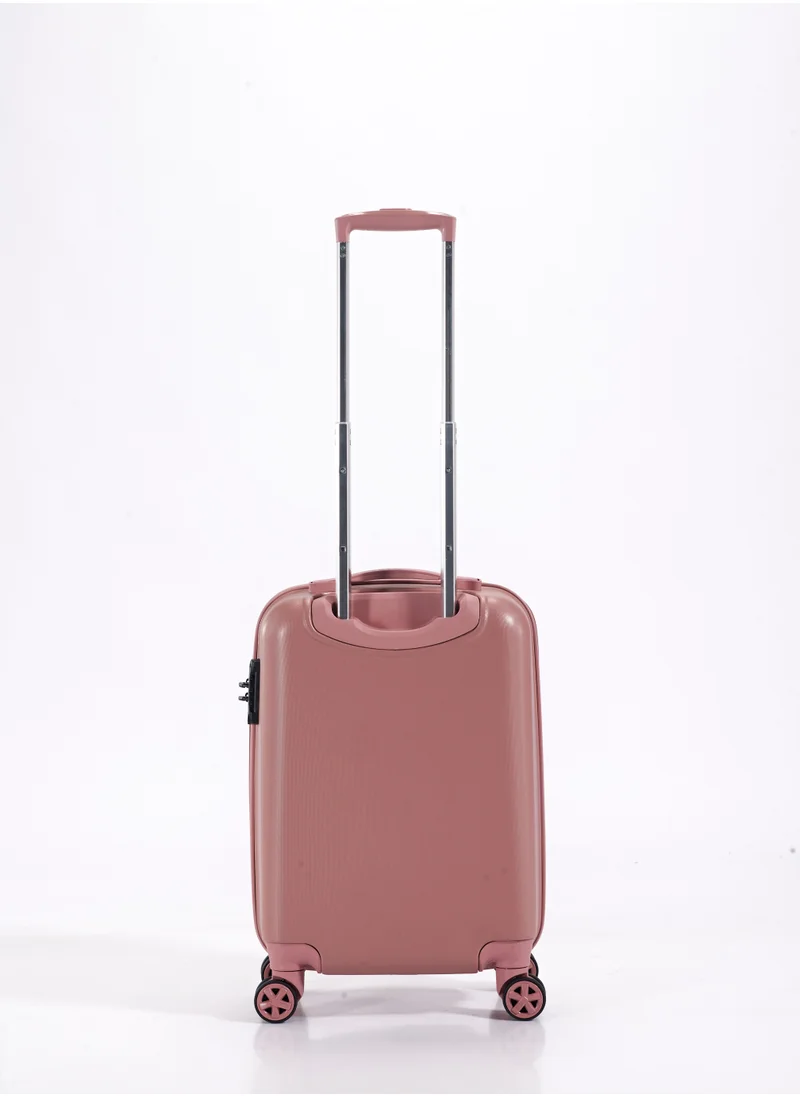UNITED COLORS OF BENETTON BNTA-202 20Inch-Cabin Luggage with TSA Lock| Material- Acrylonitrile Butadiene Styrene| Adjustable Trolley Handle | Smooth Dual Wheels 360degree rotate| Rose Gold