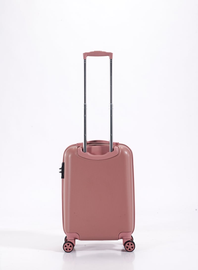 UNITED COLORS OF BENETTON BNTA-202 20Inch-Cabin Luggage with TSA Lock| Material- Acrylonitrile Butadiene Styrene| Adjustable Trolley Handle | Smooth Dual Wheels 360degree rotate| Rose Gold - Image 3