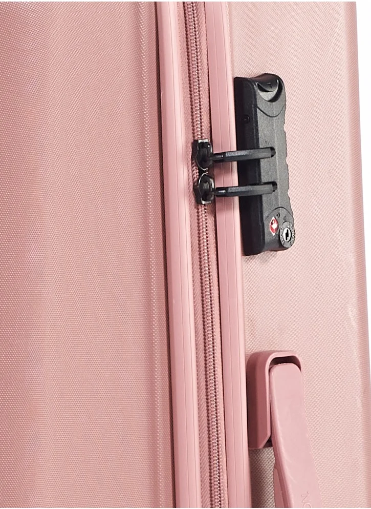 UNITED COLORS OF BENETTON BNTA-202 20Inch-Cabin Luggage with TSA Lock| Material- Acrylonitrile Butadiene Styrene| Adjustable Trolley Handle | Smooth Dual Wheels 360degree rotate| Rose Gold