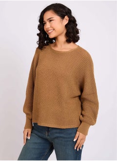 Premoda Women Pullover Oversize Cropped Beige  - Image 3