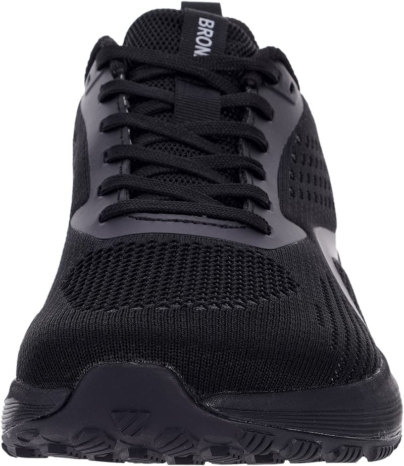 BRONAX Mens Wide Toe Box Running Tennis Shoes Gym Tennis Athletics Size 11 Sports Mesh Walking Rubber Outsole Sneakers for Male Black 45 - Image 4