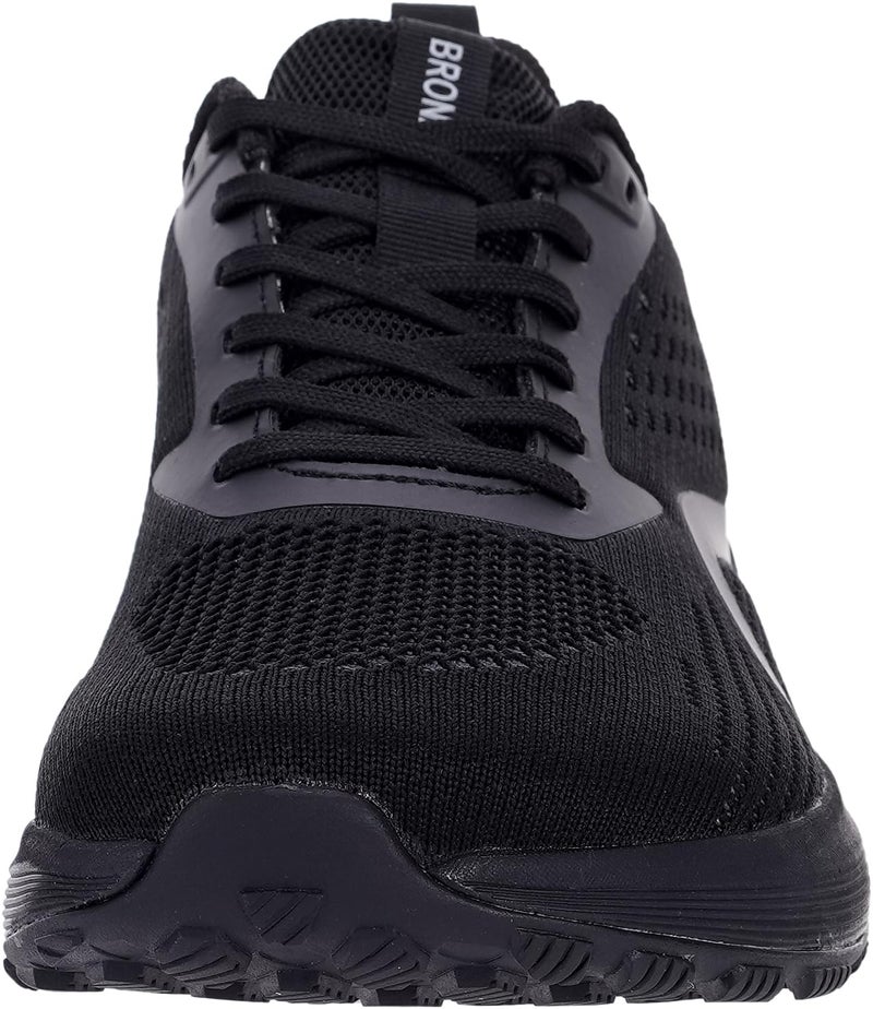 BRONAX Mens Wide Toe Box Running Tennis Shoes Gym Tennis Athletics Size 11 Sports Mesh Walking Rubber Outsole Sneakers for Male Black 45 - Image 3