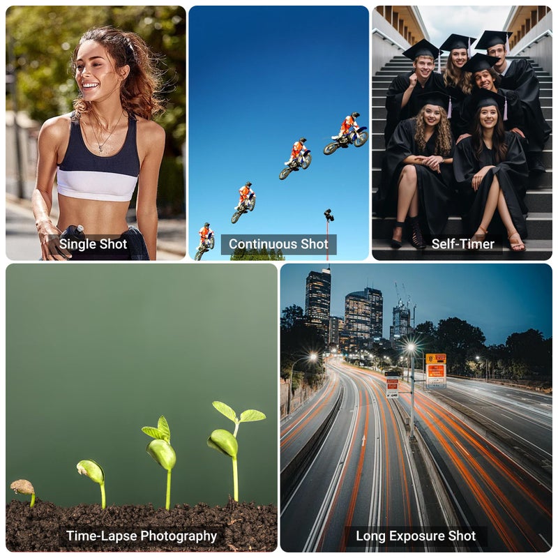 JJC Intervalometer Timer Remote Control Shutter Release for Canon EOS Rebel T6 T7 2000D 90D 80D 70D 77D T8i T7i T6i T6s SL3 SL2 T5i T4i EOS R R50V R6 Mark III II R6 R7 R8 R10 RP R100 M6 Mark II & More - Image 2