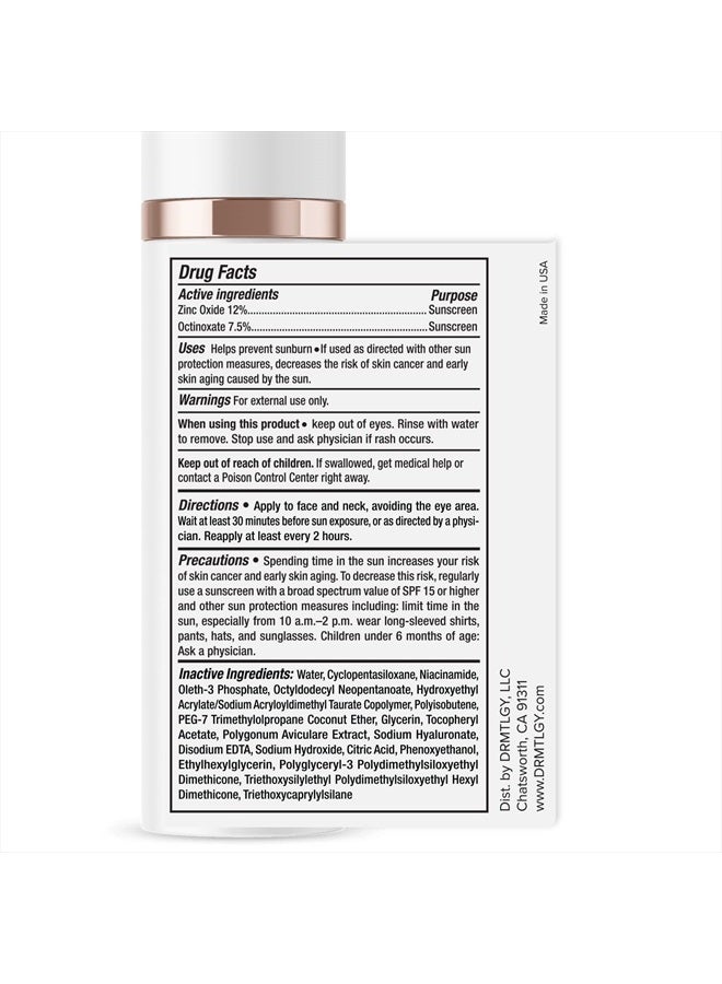 DRMTLGY Anti Aging Clear Face Sunscreen and Facial Moisturizer with Broad Spectrum SPF 45. Oil Free, Zinc Oxide Sunscreen For Sensitive Skin and Acne Prone Skin. - Image 2