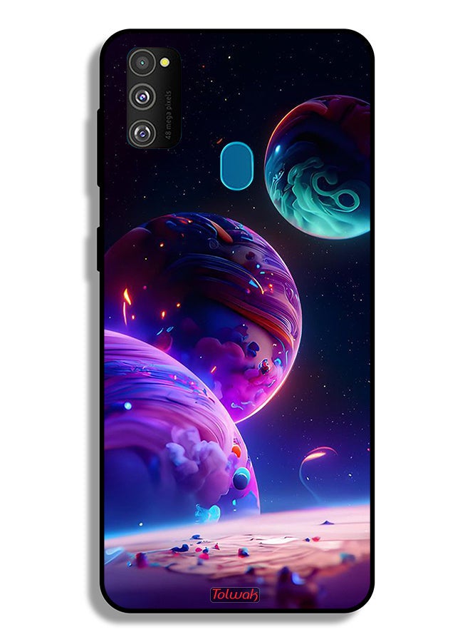 Tolwak Samsung Galaxy M30s Protective Case Cover Planet Pattern - Image 2