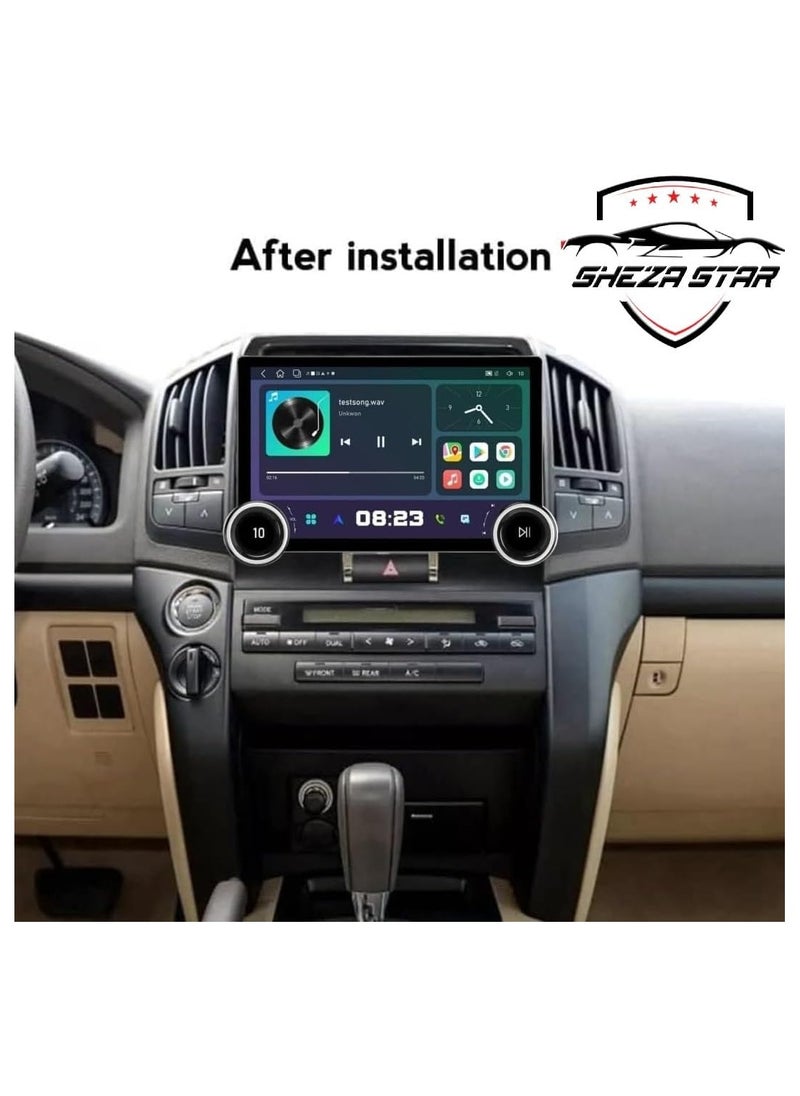 SHEZA STAR Android Car Stereo for Toyota Land Cruiser GXR LC200 Diamond 2K 2008-2015 4GB RAM 64GB ROM with Carplay, M-Link Wi-Fi BT, Radio GPS, 11.8 Inch IPS Touch Screen with AHD Camera (Double Knob)  - Image 2
