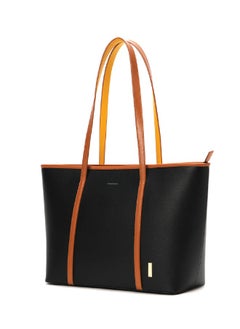 Mokobara MOKOBARA The Astrid Tote Vegan Leather Oversized Black Tote Bag for Women (Morning Affirmations)  - Image 1