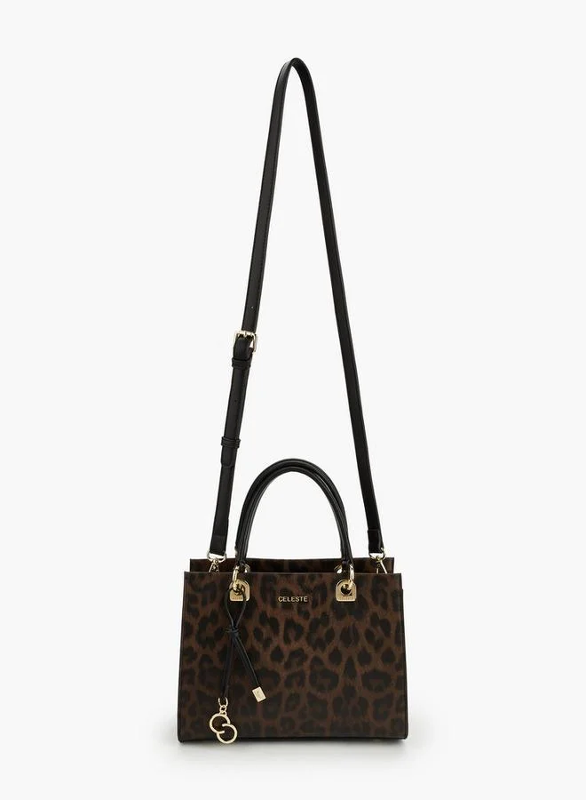 سيليست Animal Print Tote Bag With Detachable Strap