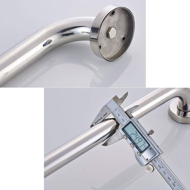 GAIIIA Sturdy Grab Bars Handle Safety Support Hand Rails, 304 Stainless Steel Bathroom Grab Bar, 16-Inch Polished Chrome Grab Bars for Bathtubs and Showers, Wall Mount Anti-slip Support Rail f - Image 5