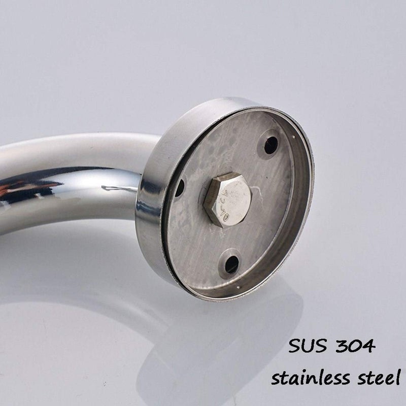 GAIIIA Sturdy Grab Bars Handle Safety Support Hand Rails, 304 Stainless Steel Bathroom Grab Bar, 16-Inch Polished Chrome Grab Bars for Bathtubs and Showers, Wall Mount Anti-slip Support Rail f - Image 4