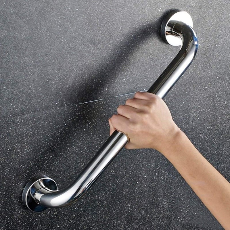 GAIIIA Sturdy Grab Bars Handle Safety Support Hand Rails, 304 Stainless Steel Bathroom Grab Bar, 16-Inch Polished Chrome Grab Bars for Bathtubs and Showers, Wall Mount Anti-slip Support Rail f - Image 3